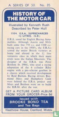 1934. E.R.A., Supercharged 1.5 litres. (G.B.) - Image 2