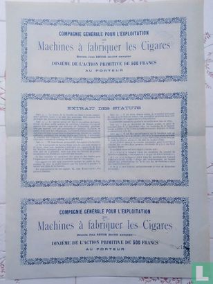 Machines A Fabriquer Les Cigares (Brevets Jean Reuse) Société Anonyme  - Bild 2