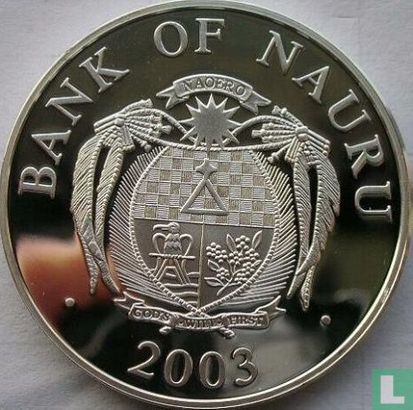Nauru 10 dollars 2003 (PROOF) "First anniversary of the Euro" - Afbeelding 1