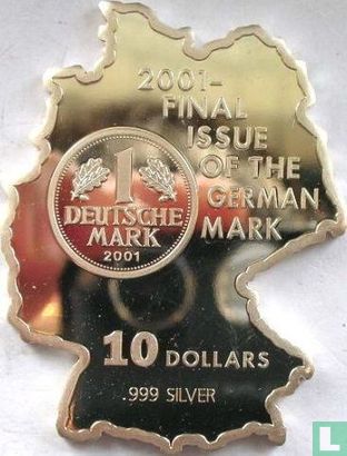 Nauru 10 dollars 2001 (PROOF) "Final issue of the German Mark" - Image 1