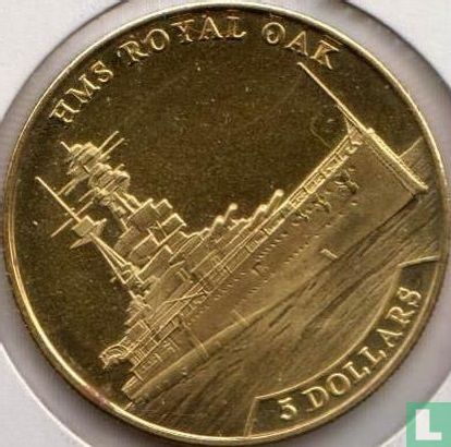 Nauru 5 dollars 2016 "HMS Royal Oak" - Image 2