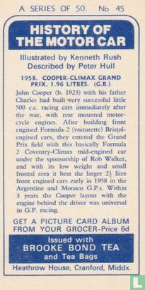 158. Cooper-Climax Grand Prix, 1.96 litres. (G.B.) - Afbeelding 2