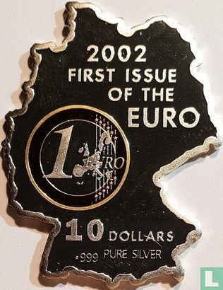 Nauru 10 Dollar 2002 (PP) "First issue of the Euro - Germany" - Bild 1