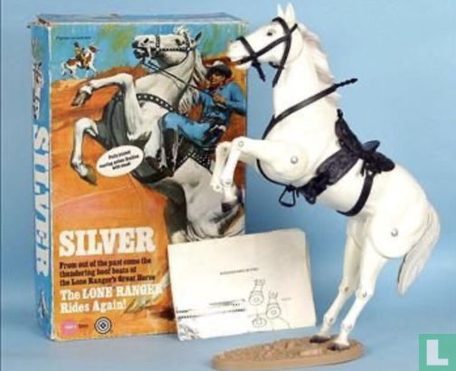 Silver paard van De Lone Ranger 