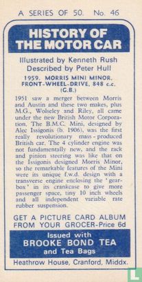 1959. Morris Mini Minor, front-wheel-drive, 848 c.c. (G.B.) - Afbeelding 2
