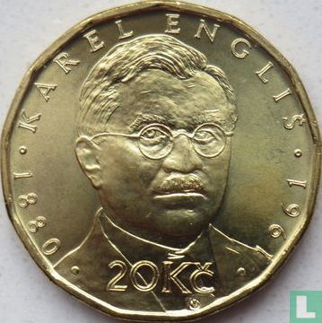Tsjechië 20 korun 2019 "Karel Engliš" - Afbeelding 2
