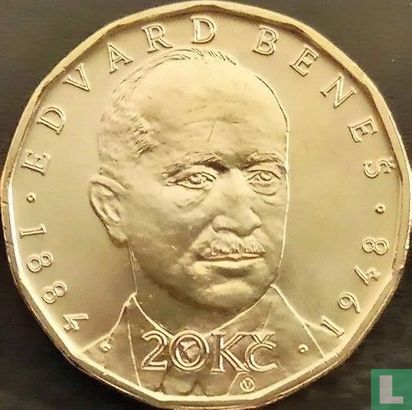 Tsjechië 20 korun 2018 "Edvard Beneš" - Afbeelding 2
