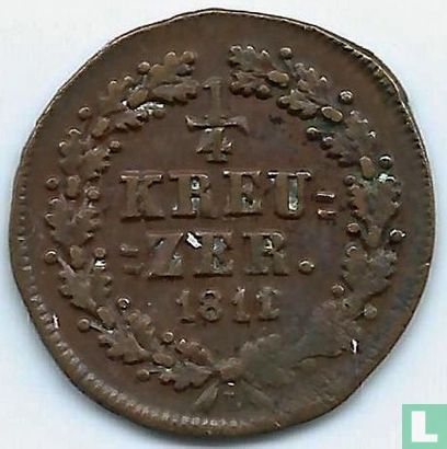 Nassau ¼ Kreuzer 1811 (texte au-dessus de l'arme) - Image 1