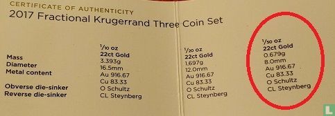 Zuid-Afrika 1/50 krugerrand 2017 (PROOF) "50th anniversary of the krugerrand" - Afbeelding 3