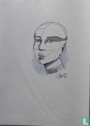 Robot vrouw gezicht