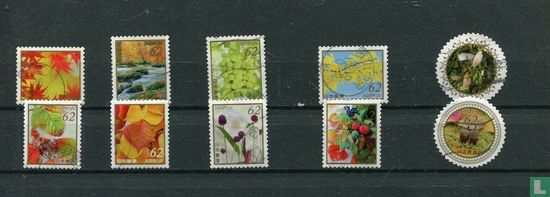 Autumn greeting stamps