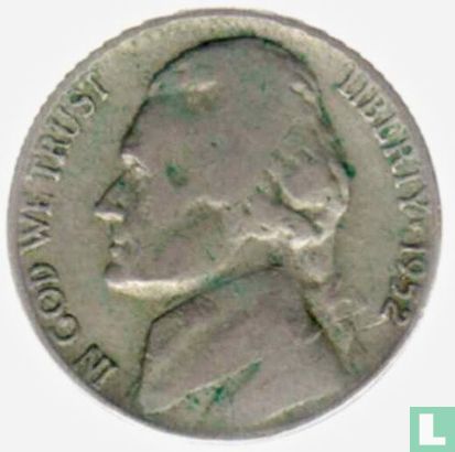 États-Unis 5 cents 1952 (sans lettre) - Image 1