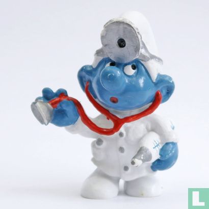 Doctor Smurf (silver coloured lamp)   - Image 1