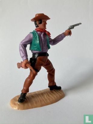 Cowboy with revolver & rifle - Image 2