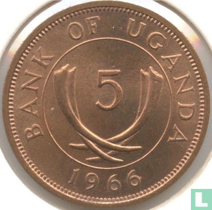 Uganda 5 cents 1966 - Afbeelding 1