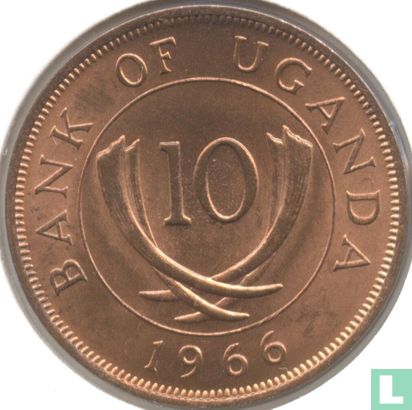 Uganda 10 cents 1966 - Image 1