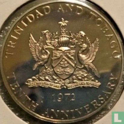 Trinidad en Tobago 1 dollar 1972 (zonder FM) "10th anniversary of Independence" - Afbeelding 1