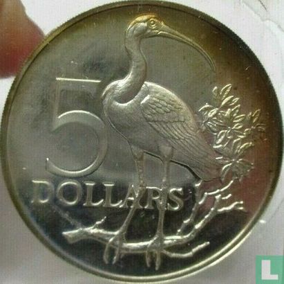 Trinidad and Tobago 5 dollars 1972 (PROOF) "10th anniversary of Independence" - Image 2