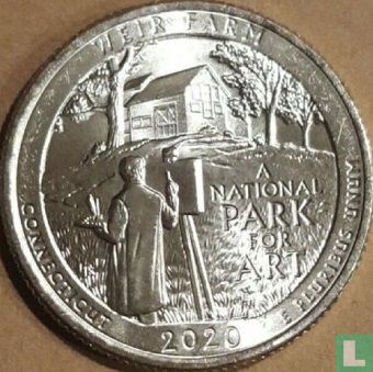 États-Unis ¼ dollar 2020 (P) "Weir Farm national historic park" - Image 1