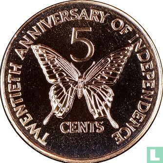 Trinidad en Tobago 5 cents 1982 "20th anniversary of Independence" - Afbeelding 2