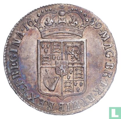 England ½ crown 1689 (type 2) - Image 1
