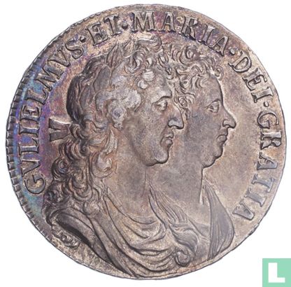England ½ crown 1689 (type 2) - Image 2