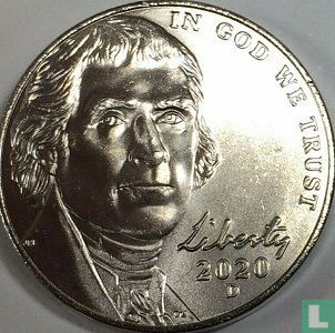 États-Unis 5 cents 2020 (D) - Image 1