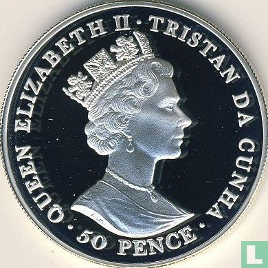 Tristan da Cunha 50 pence 2001 (PROOF - silver) "Centenary of the death of Queen Victoria" - Image 2