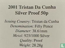 Tristan da Cunha 50 pence 2001 (PROOF - silver) "Centenary of the death of Queen Victoria" - Image 3