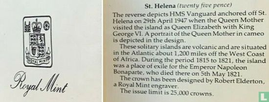 St. Helena 25 Pence 1980 (PP) "80th birthday of Queen Mother" - Bild 3