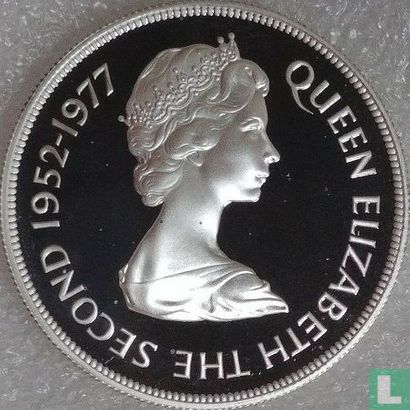 Tristan da Cunha 25 pence 1977 (PROOF) "25th anniversary Accession of Queen Elizabeth II" - Afbeelding 1