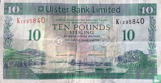 Nordirland 10 Pfund 2014 - Bild 1