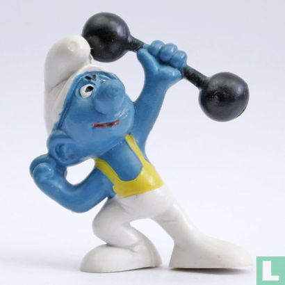 Burly Smurf with dumb-bell   - Image 1