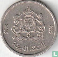 Marokko ½ Dirham 2002 (AH1423) - Bild 1