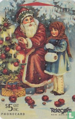 Santa and Girl - Afbeelding 1