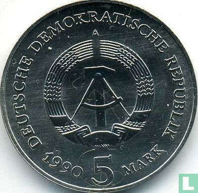 DDR 5 mark 1990 "Berlin capital of the GDR" - Afbeelding 1