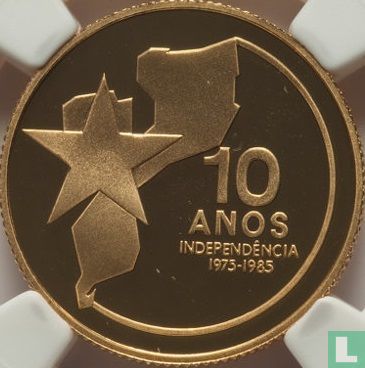 Mozambique 2000 meticais 1985 (PROOF) "10th anniversary of independence" - Image 2