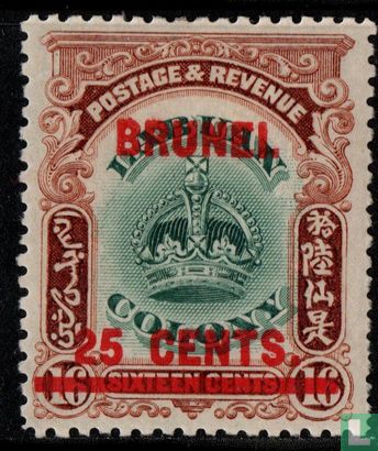 Stamp of Labuan, with overprint