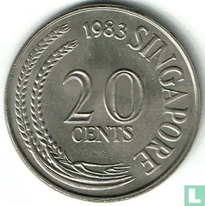 Singapour 20 cents 1983 - Image 1