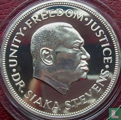 Sierra Leone 1 leone 1974 (PROOF) "10th anniversary Bank of Sierra Leone" - Image 2