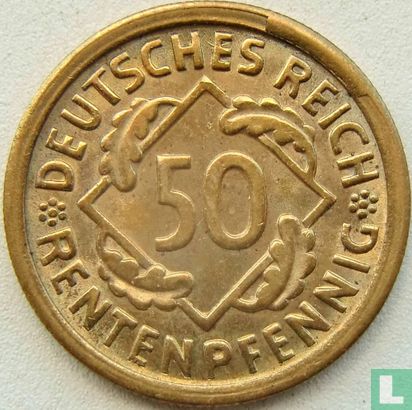 Empire allemand 50 rentenpfennig 1923 (D) - Image 2