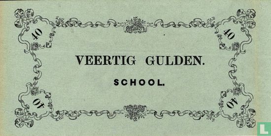 Schoolgeld 40 Gulden 1860   - Afbeelding 1