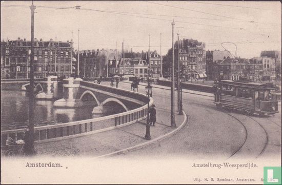 Amsterdam.  Amstelbrug-Weesperzijde.