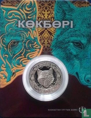 Kazakhstan 100 tenge 2018 (coincard) "Sky wolf" - Image 1