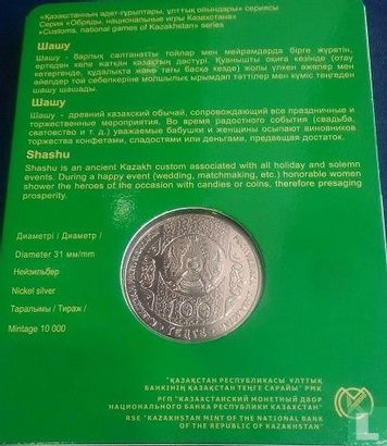 Kazachstan 100 tenge 2017 (coincard) "Shashu" - Afbeelding 2