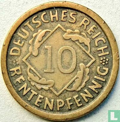 Duitse Rijk 10 rentenpfennig 1923 (F) - Afbeelding 2