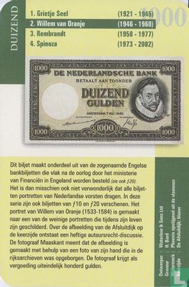 1000 Gulden willem van Oranje - Bild 1