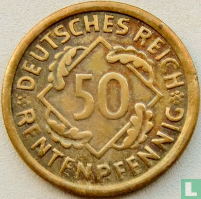 Empire allemand 50 rentenpfennig 1923 (G) - Image 2