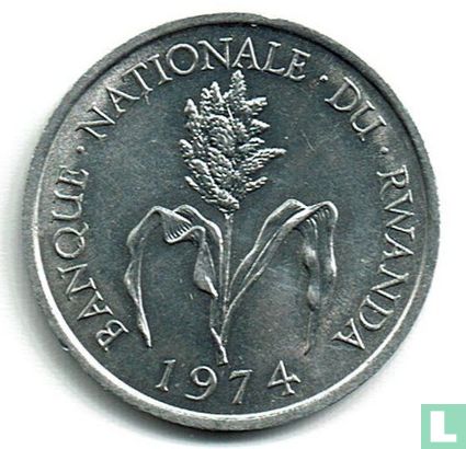 Rwanda 1 franc 1974 - Image 1