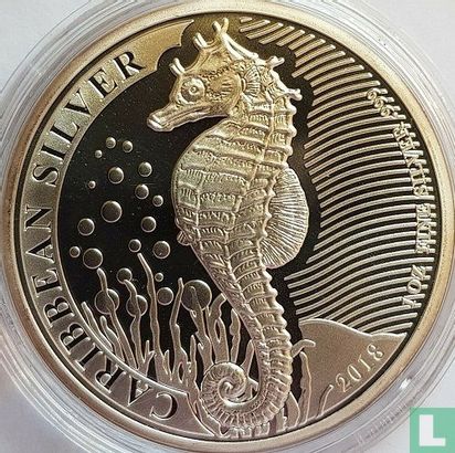 Barbados 1 dollar 2018 (colourless) "Seahorse" - Image 1